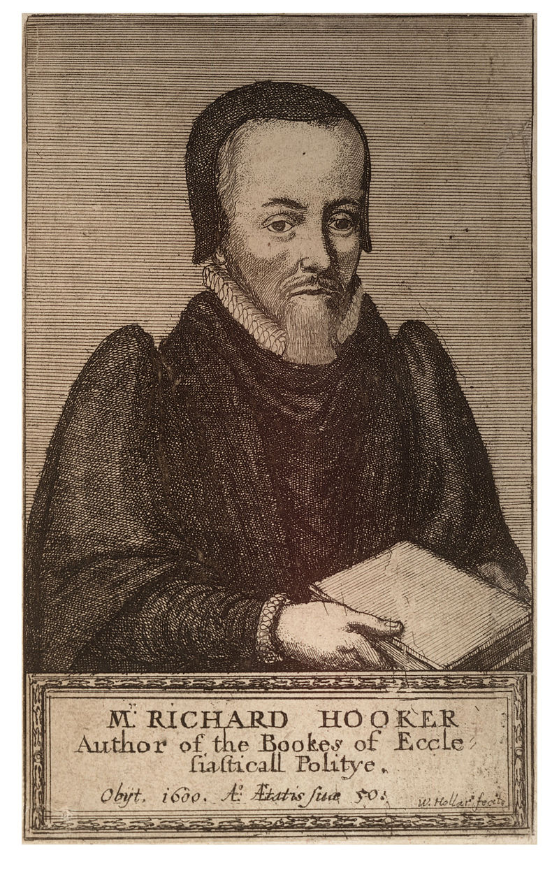 Richard Hooker, author of the multi-volume work titled "Laws of Ecclesiastical Polity"